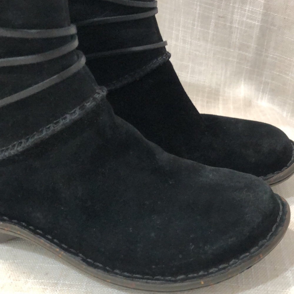 UGG Australia Womens Tanasa Knit, Black Suede Winter Boots Size 7 - Picture 9 of 10